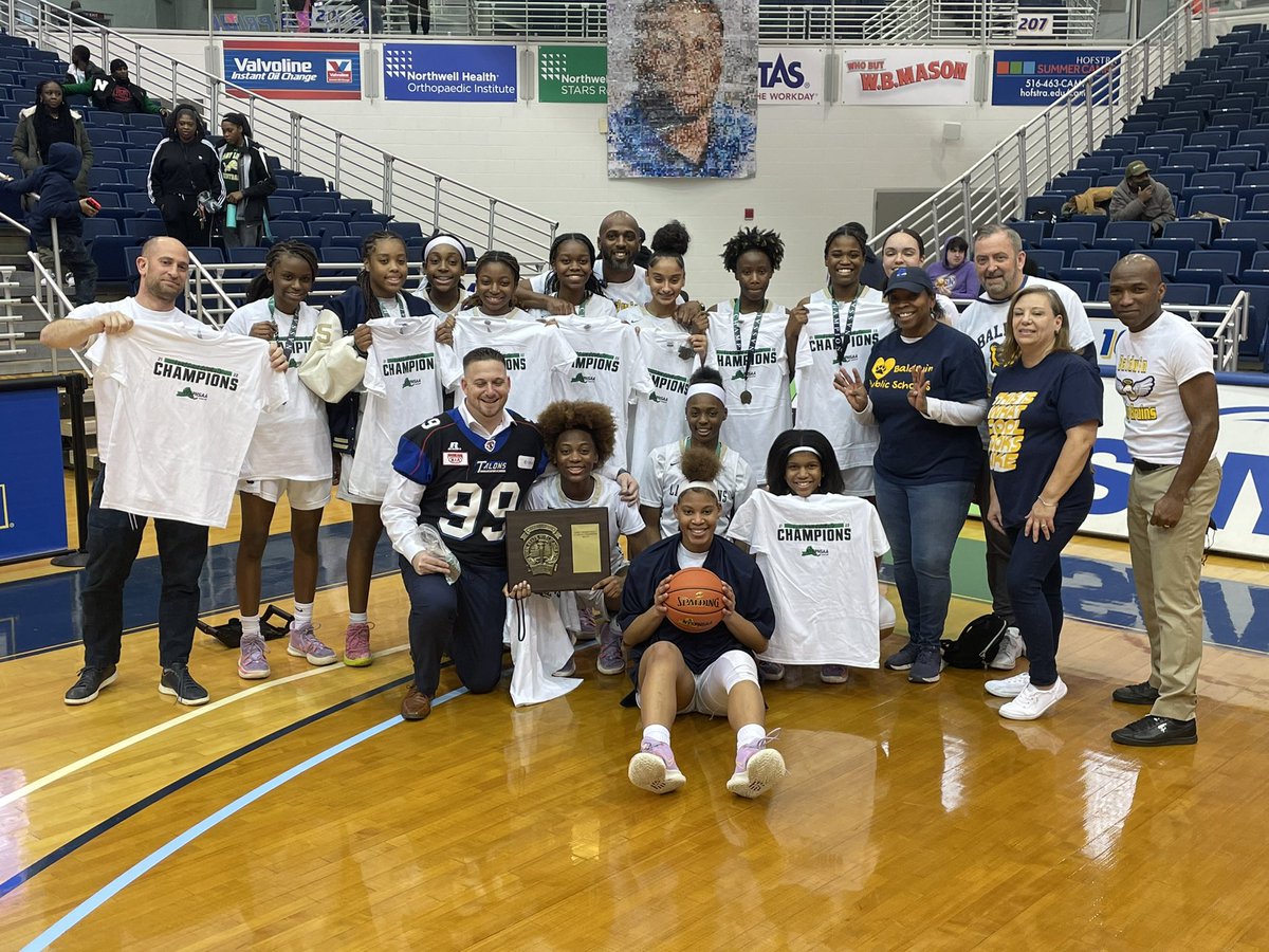 Baldwin Lady Bruins defend their title for 8th consecutive time.  Lady Bruins now have 11 Nassau County titles.  #CoachBolden