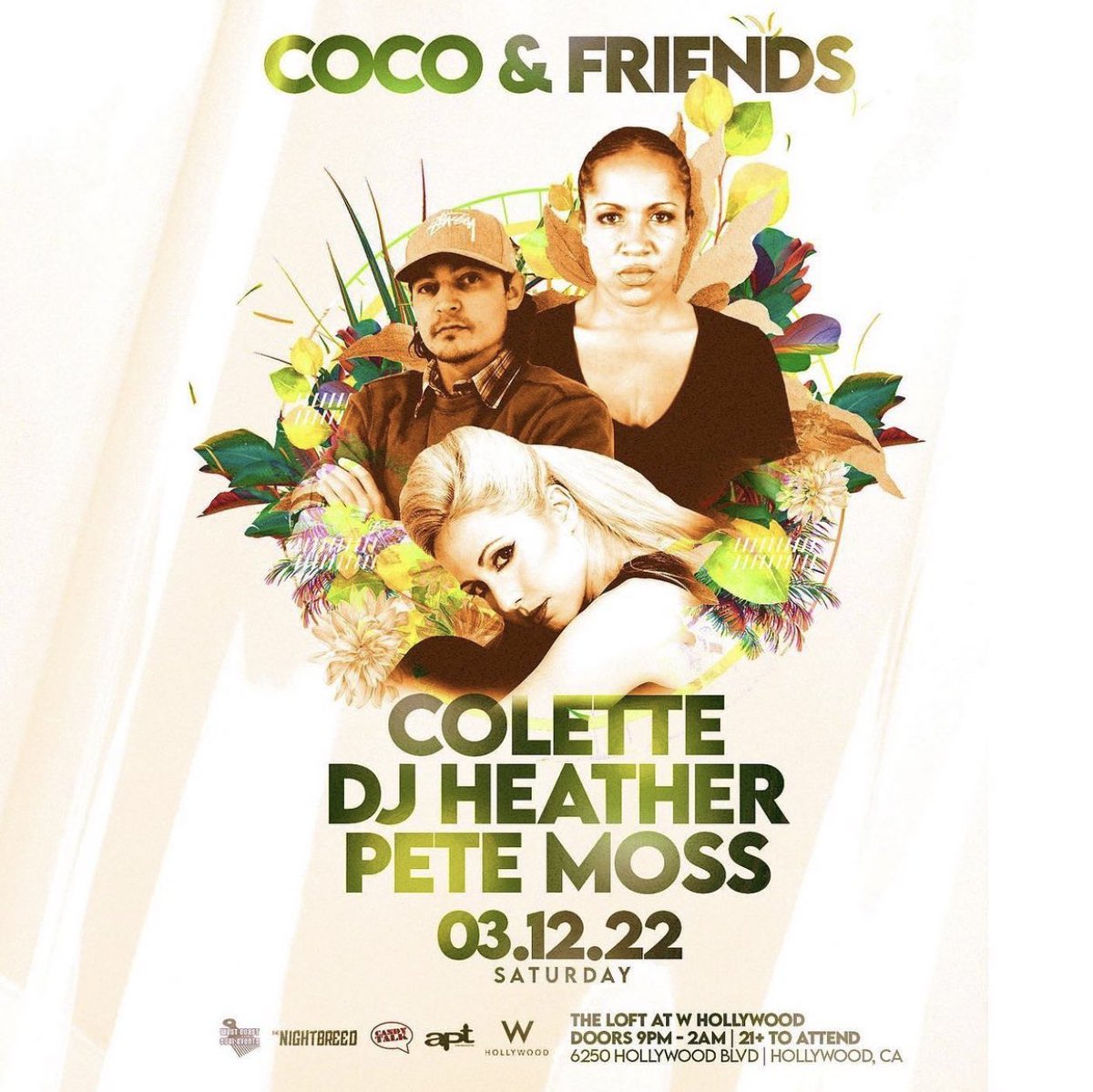djheather's tweet photo. #NextSaturday #March12th #LA #CocoAndFriends @WHotels #Hollywood @djcolette #PeteMoss and myself! #HouseMusic https://t.co/oSKttSpYy4