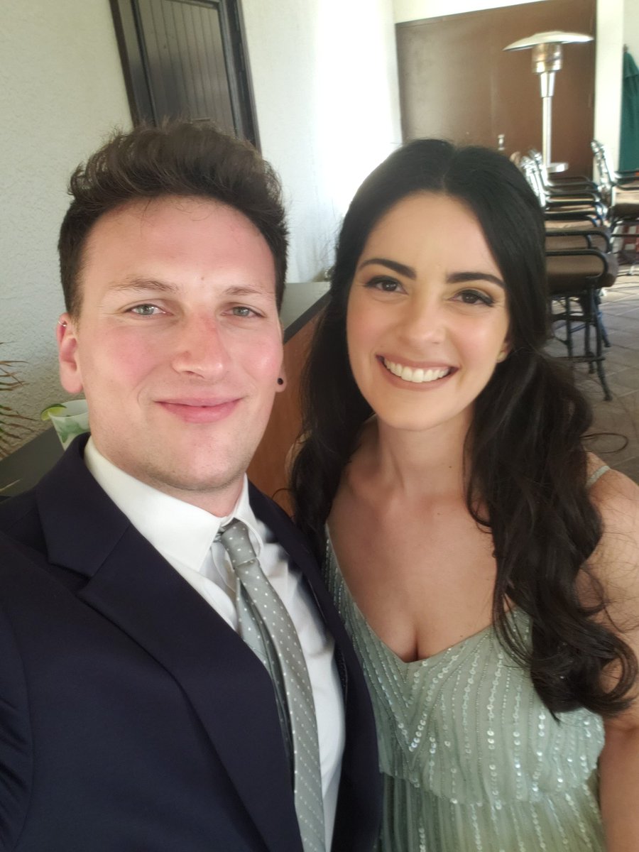 HealthyWorkPod's tweet photo. Your two favorite hosts at wedding. #VacationsAreImportant Celebrating our cohort member. #NoEpisodeThisWeek https://t.co/9O9D1YcUpE