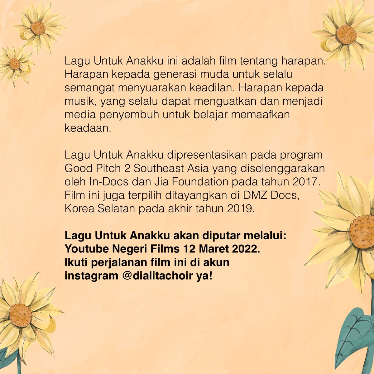 michellucille's tweet image. Lagu untuk Anakku #DialitaChoir #MusikMenguatkan