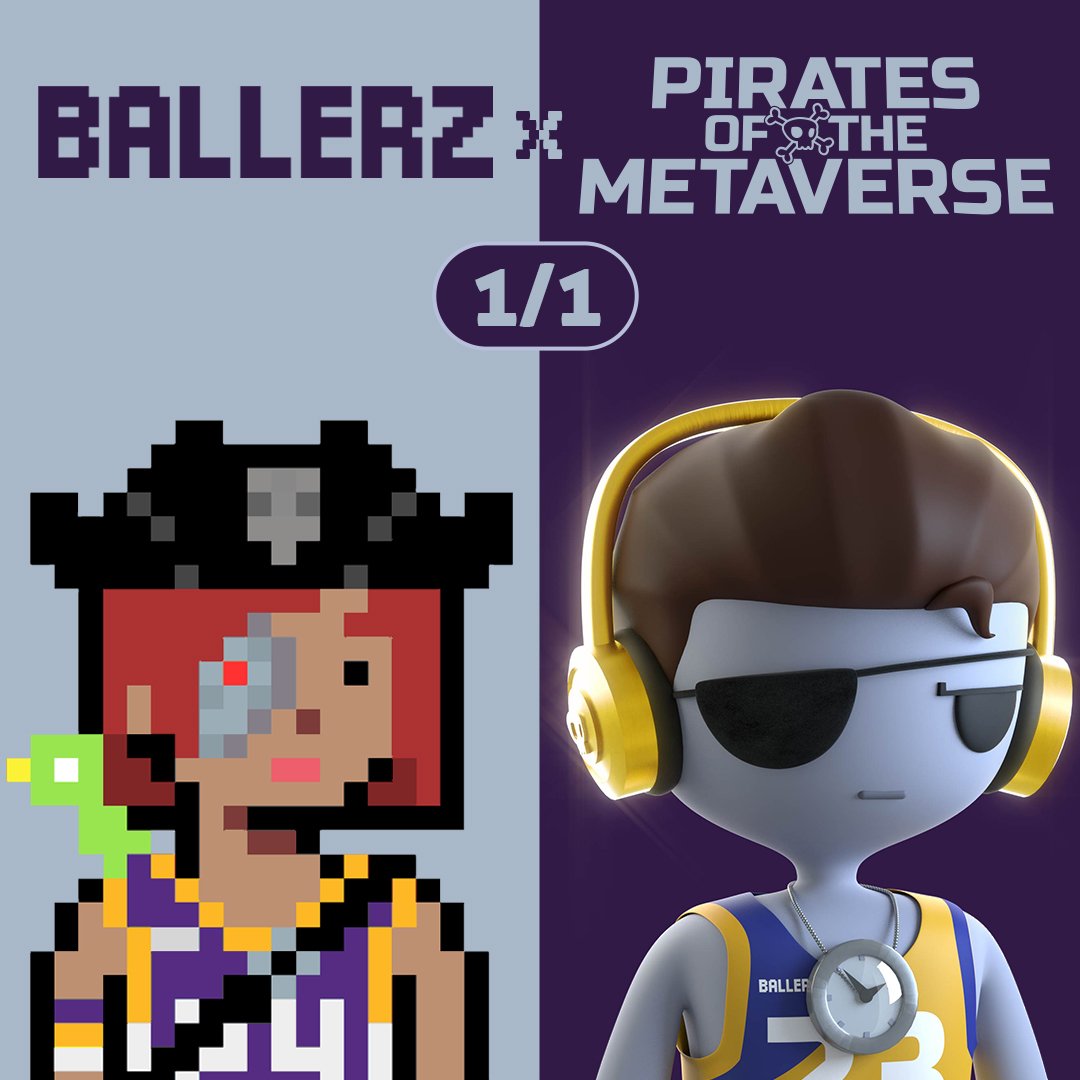 We are proud to announce a collaboration between Ballerz and <a href="/PiratesMeta/">Pirates of the Metaverse 🔛 FLOW</a> (Drip Studios), an ambitious cross-chain project led by #BallerzNation's <a href="/CryptoPapi10/">🏴‍☠️Crypto-Papi.eth🏴‍☠️</a>, launching on Ethereum, Solana and FLOW. (1 of 2)