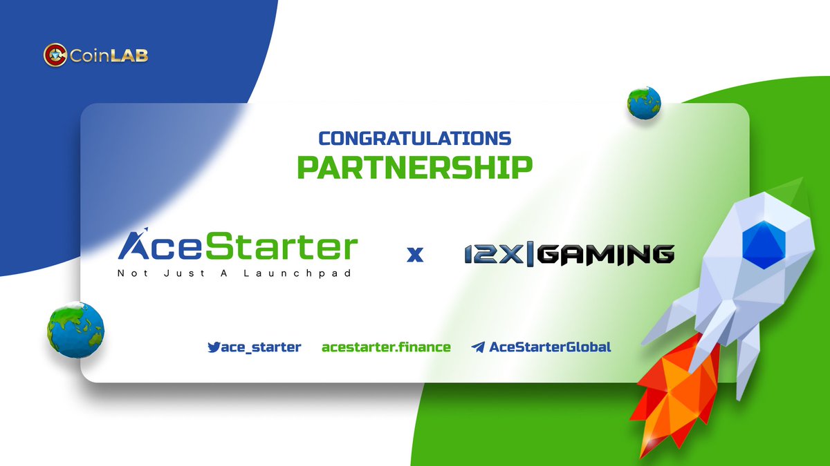 bryanlreal's tweet photo. 🎊Congratulations on the new partnership between @ace_starter &amp; 12X Gaming-a VC established in 2021 in Vietnam. 
Currently, 12X Gaming invests in high quality projects in Blockchain Technology, NFTs, DeFi &amp; GameFi. 
Learn more abt this collab at: https://t.co/T4gfEeAZtw
#CoinLAB https://t.co/XpREStAvwP