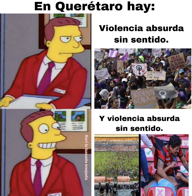 Gloomyandcute's tweet photo. Si tan sólo este evento monstruoso hubiera tenido la cantidad de policías que nos van a dejar caer el 8M a ver si esto pasaba. Y se preguntan por qué les tenemos miedo. 
Querétaro #LigaBBVAMX #ASESINOS #VerguenzaNacional #8M2022 #8M https://t.co/eF8upcW6U4