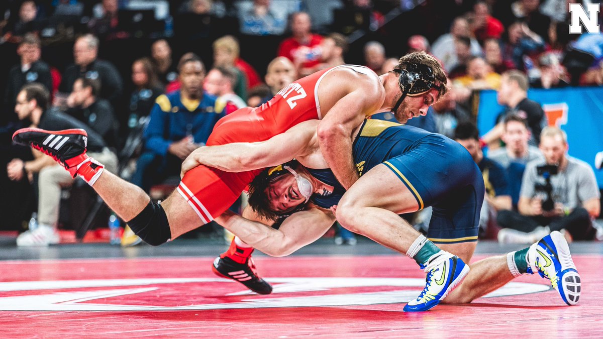 HuskerWrestling's tweet photo. Schultz showin' out on the B1G stage. https://t.co/7sZS69sFcG