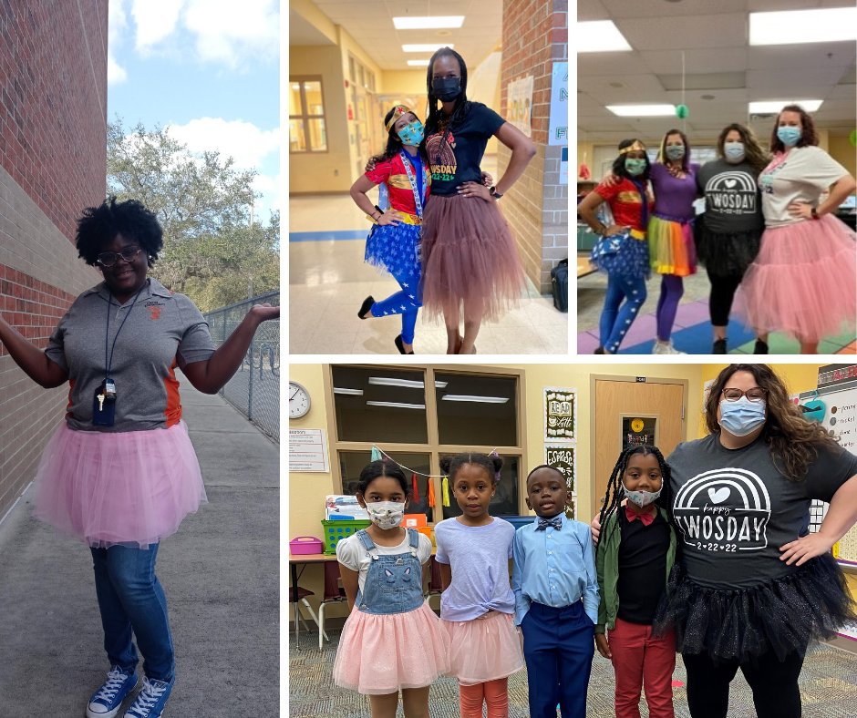 CitrusElem_OCPS's tweet photo. Tutus, Ties, and Tennis Shoes, Oh My! On Tuesday, February 22, 2022, the Hive was filled with Tutus, Ties, and Tennis Shoes that did not disappoint! #HIVEPRIDE #Goingbeeyond @OCPSnews @West_OCPS @OCPS_PFE @maria_f_vazquez #22222 #FebruaryFlashback https://t.co/LikmsCiPMF