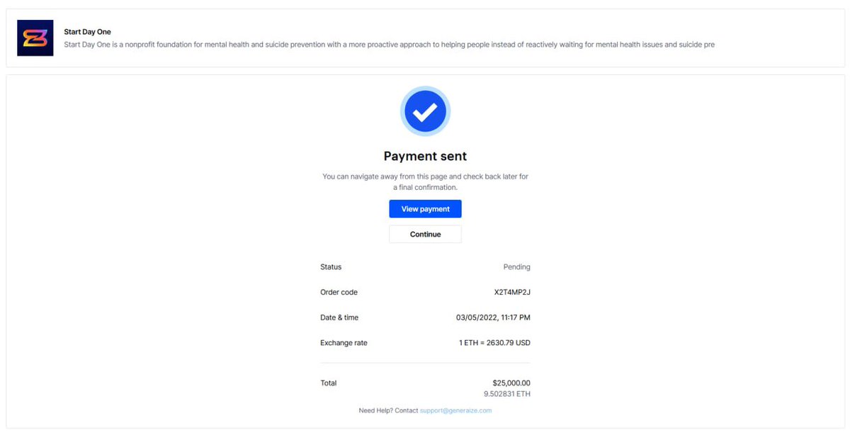 brotoken_'s tweet image. $BRO just donated $25,000 to charity! We are proud to donate to @startdayoneorg 

$BRO doing good for BROs #beBRO