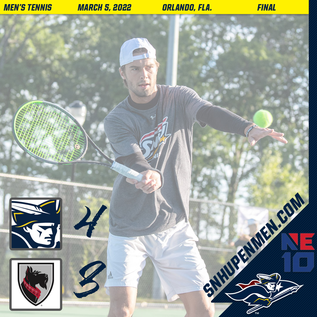 @snhu_tennis captured a narrow 4-3 victory over Carnegie Mellon on Saturday. The Penmen won at 1-2-3-4 singles en route to the victory.