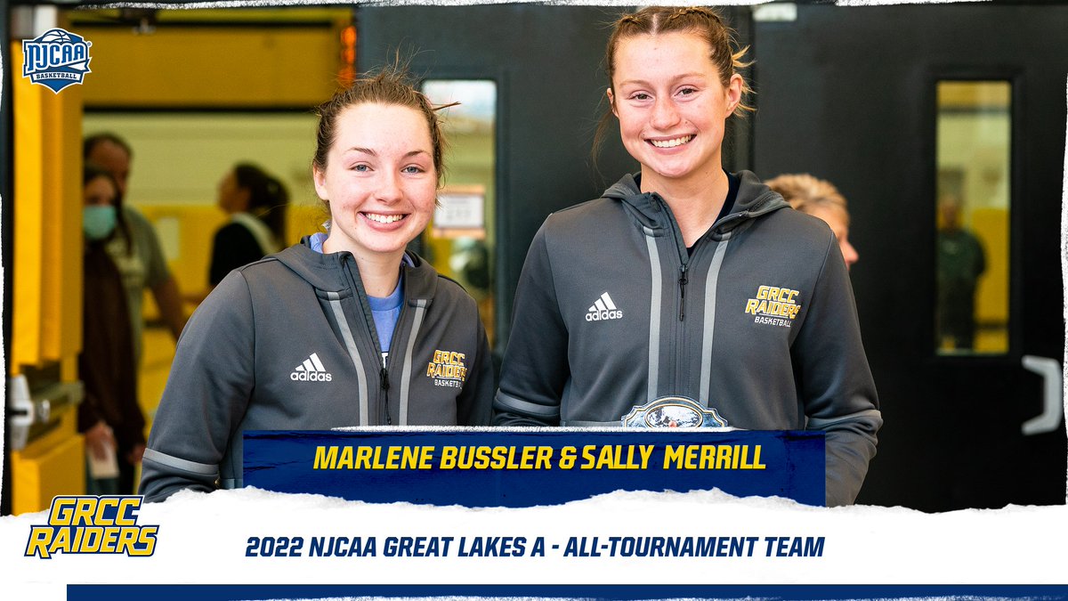 GRCCAthletics's tweet photo. Congratulations to @MarleyBussler (first career double-double) &amp; @SallyMerrill13 (40 points in last two games) who were named to the All-Tournament Team! @grccwbb https://t.co/CJQP5UPPiD