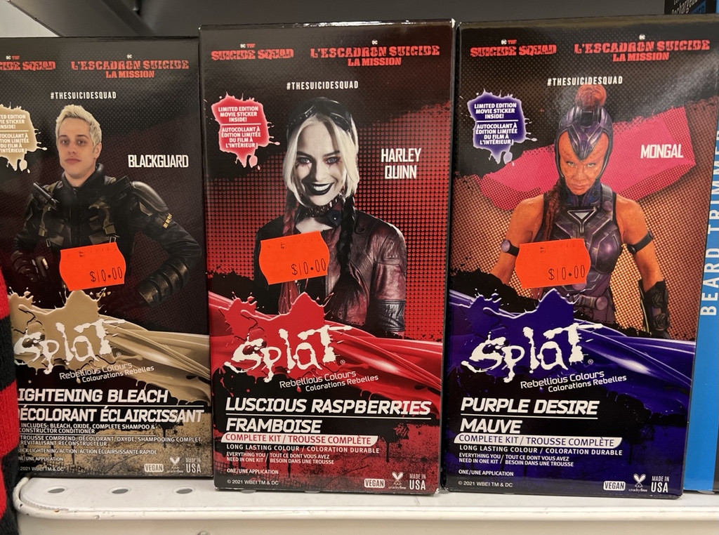 What colour are you hoping to dye your hair?

No one: “You know I take all my hair advice from The Suicide Squad. Obviously Mongal’s Purple Desire!”