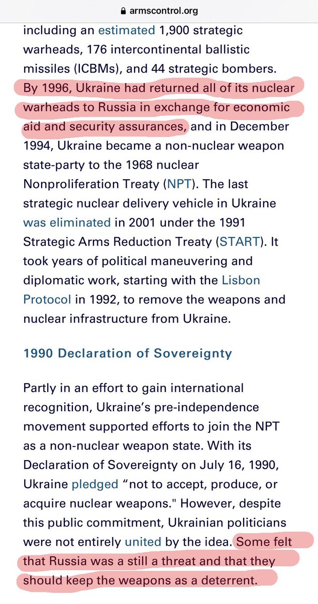 Ödets ironi. Ukraina, en gång världen tredje största kärnvapenmakt, lämnade över sina kärnvapen till Ryssland i utbyte mot säkerhetsgarantier….