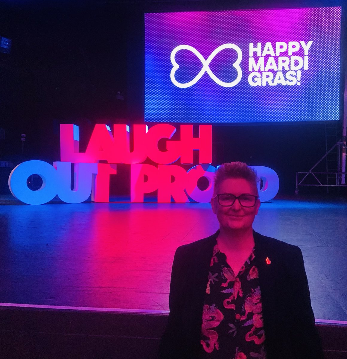 thenunow's tweet photo. Was so great to be at the comedy night Laugh Out Proud for Mardi Gras at the Enmore Theatre. I really needed to laugh and indeed I did. 

- Adrienne
.
#HappyMardiGras #MardiGras #MardiGrasAustralia #LaughOutProud #Sydney #TheNuNow https://t.co/6jmGpTJcFl