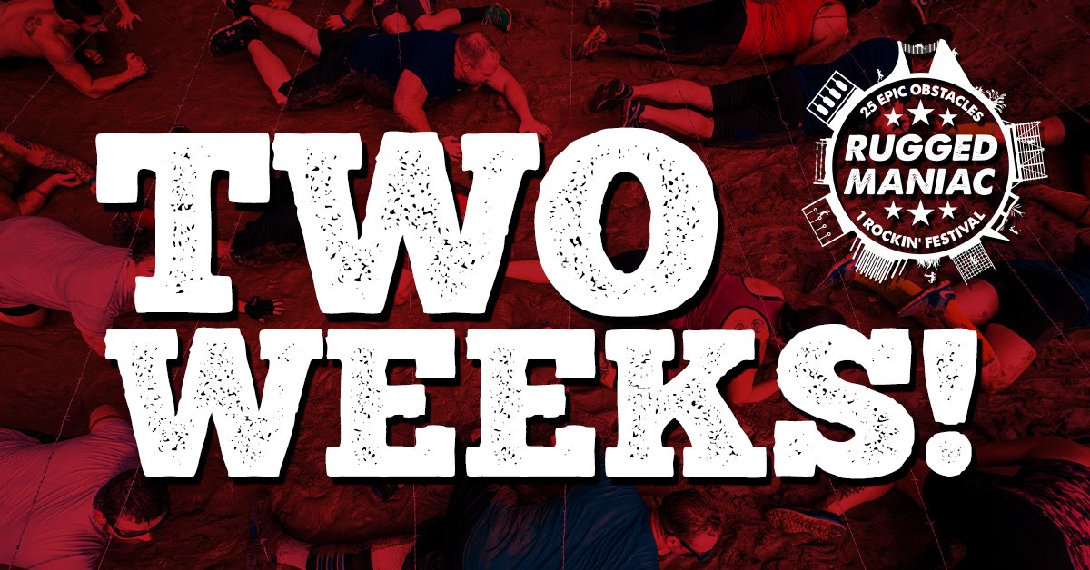 We're just TWO WEEKS out from the start of the 2022 Rugged Maniac season! Who's ready for mud, obstacles, and a wild party?! 
Still need to sign up for your event? Head to our website: ruggedmaniac.com 
#RuggedManiac #GetRugged