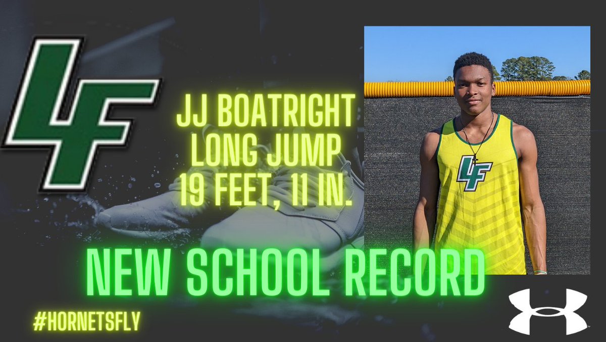 DakeCoach's tweet photo. Congratulations to sophomore @BoatrightJalon on setting a new standard in long jump at LFHS! #lfdna🧬 https://t.co/dyCFfwzaOb