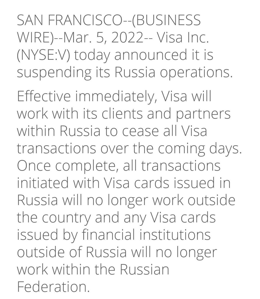 Visa is not doing it the same way as Mastercard by the fine print