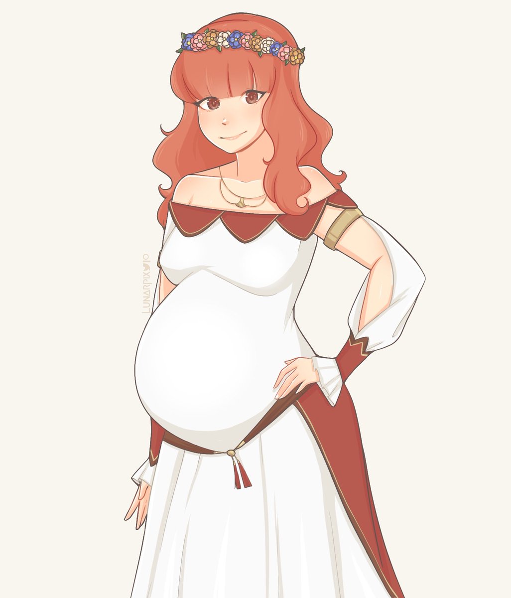 Celica 🧡 Shaded comm for anonymous #pregnant #pregnantart. 