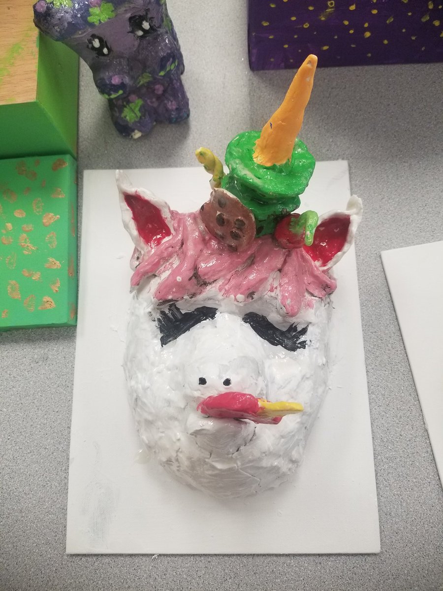 Air dry clay mask project