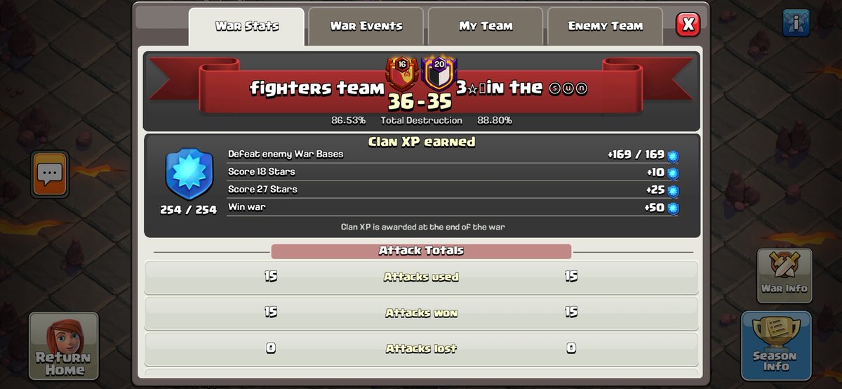 TeamNoblesplays's tweet photo. Fighters Team continue their dream run with a win against 3☆ in the ⓢⓤⓝ. OP Triples from @DrMandaki, @SohamMa39538687, Huncho, @PEKKACHU911 and Arto for smashing triples #TH14 #ClashOfClans #InvictusNobles https://t.co/pPjj6lfuUB