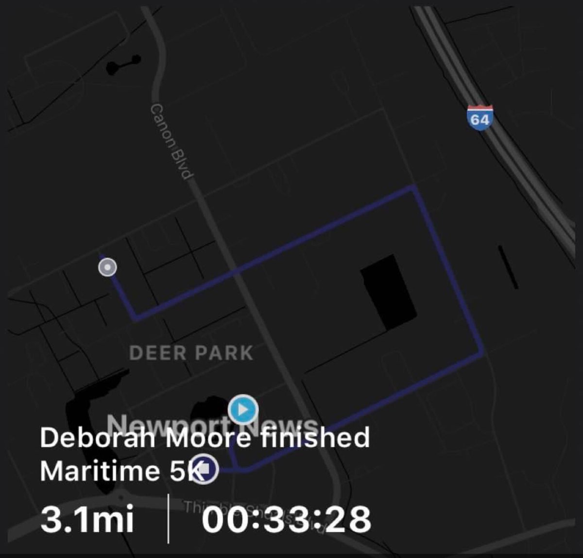 DMoore_Math's tweet photo. 2nd 5k in the books. So much fun at the One City Maritime 5k. Finished 5th in my age group and My granddaughter ran her first race. https://t.co/LHY216E9en