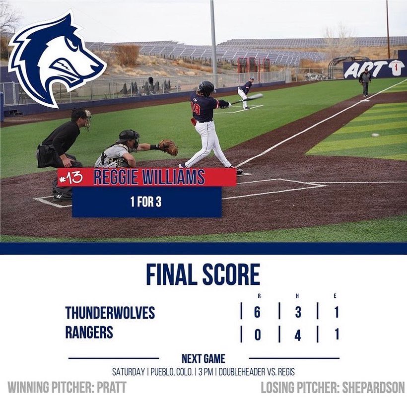 CSUPBaseball's tweet photo. ‼️PACK WIN THE SERIES‼️

Pack take both games today to take 3 out of 4. We return to action Friday at 2pm against MSU Denver

#developingchampions https://t.co/UxFj8Bn2En