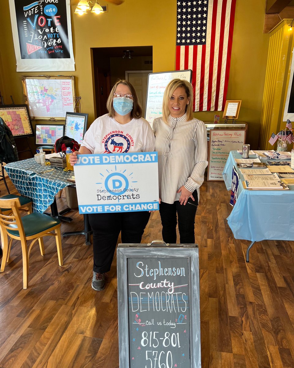 jackieforIL's tweet photo. Had a fantastic day in #Freeport #Illinois! Thanks to the Stephenson County Democrats for hosting such a great event! Got to meet fantastic local candidates, like Chandra, running for County Clerk. Thanks to all who came to support! https://t.co/rhopevre0j