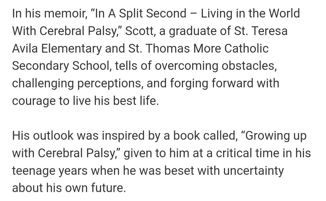 kylenscottca's tweet photo. I am truly grateful for the support I have received from Hamilton-Wentworth Catholic District School Board (HWCDSB) for posting my memoir on the school website.
#cpworldwide
#cpawareness
#hwcdsb
#STA
#STM https://t.co/rRvGzWBUg8
