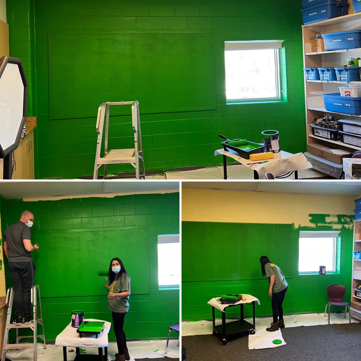 AmyBeechamOCT's tweet photo. Step 1 of our multimedia studio is complete! Stay tuned for more exciting news! @SWGGators @SirWilliamGage #peel21st https://t.co/HjLgEJC4yP