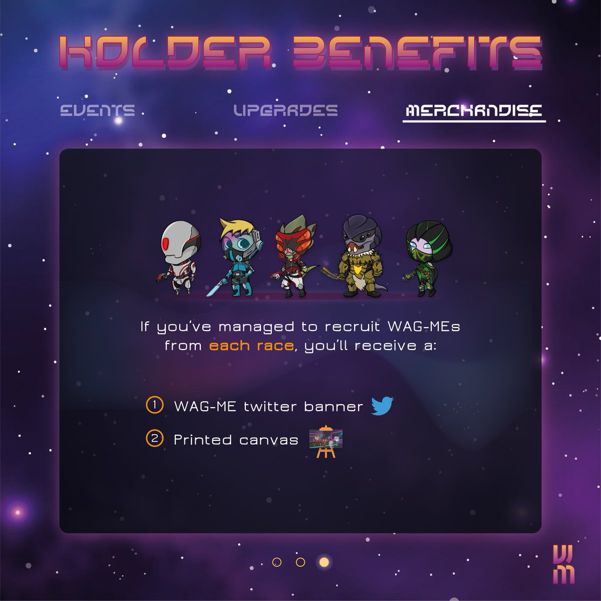 Here’s a lil thread about my current project and myself. 🧵 

What is WAG-ME? 
A collection of 500 sci-fi space-themed bobbleheads hand drawn by myself, AZ. WAG-ME is my own fictional world.  

Here’s my roadmap and list of perks for holders. (1/10)