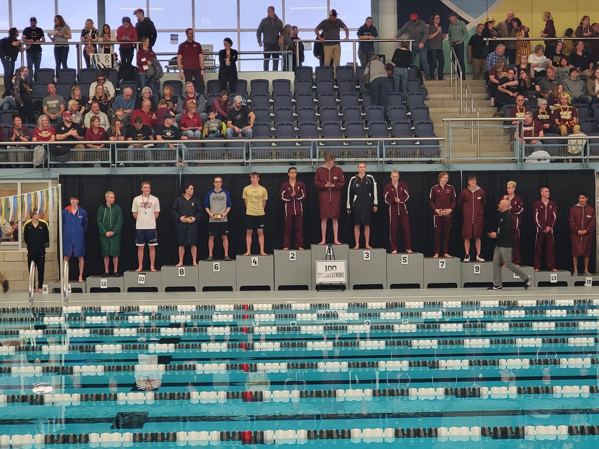 WFSSwimDive's tweet photo. Holy cow Tyler Staffne with the 1:05 in the 100 Breast!!! #LetsGoMustangs #sheyenne #HAC https://t.co/tMTgSq0Z6Q
