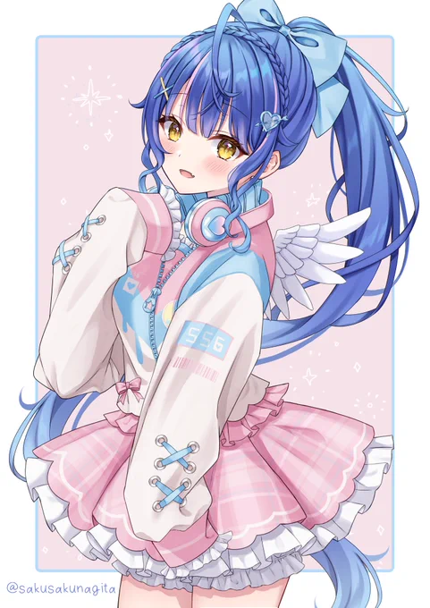 👼🏻🎐😳💕

#あまみゃ新衣装
#絵こころ
#天宮こころ 
