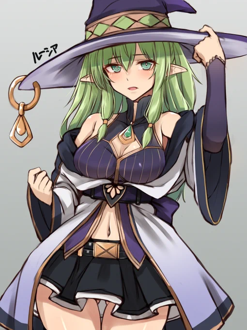 TSエルフちゃんキャラデザついでにらくがき😏 