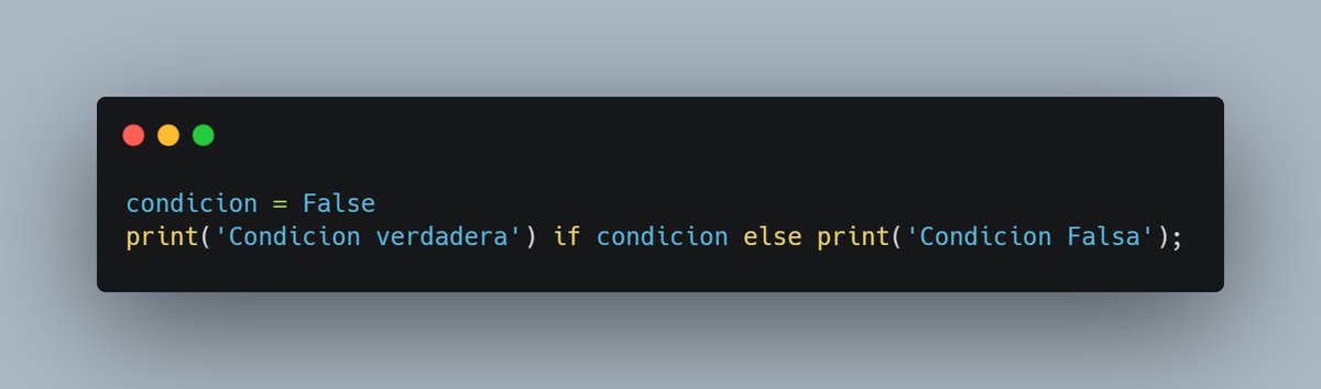 Juanmoney10's tweet image. Operador Ternario en #Python | #TutorialPython 🦾😎