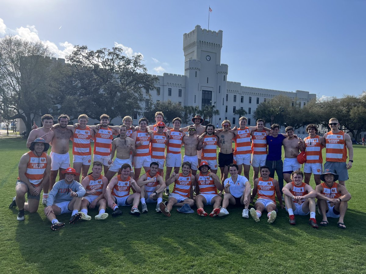 ClemsonRugby's tweet photo. 🥇 Gold medals all around🥇

Both tigers teams take first place in their respective divisions. A hot start to the se7ens season.

Also a massive thank you to all our loyal fans supporting us today! https://t.co/zpirkfIVfV