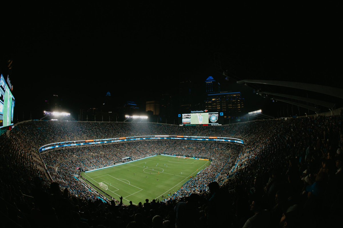CharlotteFC's tweet photo. 74,479 looks pretty good from up here. 

#ForTheCrown | #CLTvLA https://t.co/1xe82We6YU