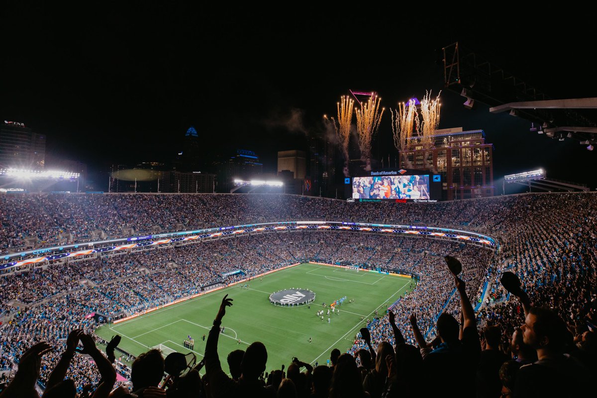 CharlotteFC's tweet photo. 74,479 looks pretty good from up here. 

#ForTheCrown | #CLTvLA https://t.co/1xe82We6YU