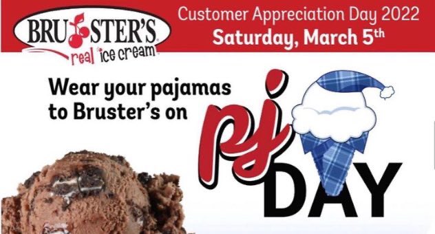 SeminoleCoFL's tweet photo. Who’s headed to @BrustersAltSprg for #PJsDay? $1 waffle cone if you show up in pajamas. Proceeds benefit @HeroesStrong https://t.co/HiFDlVZF8j
