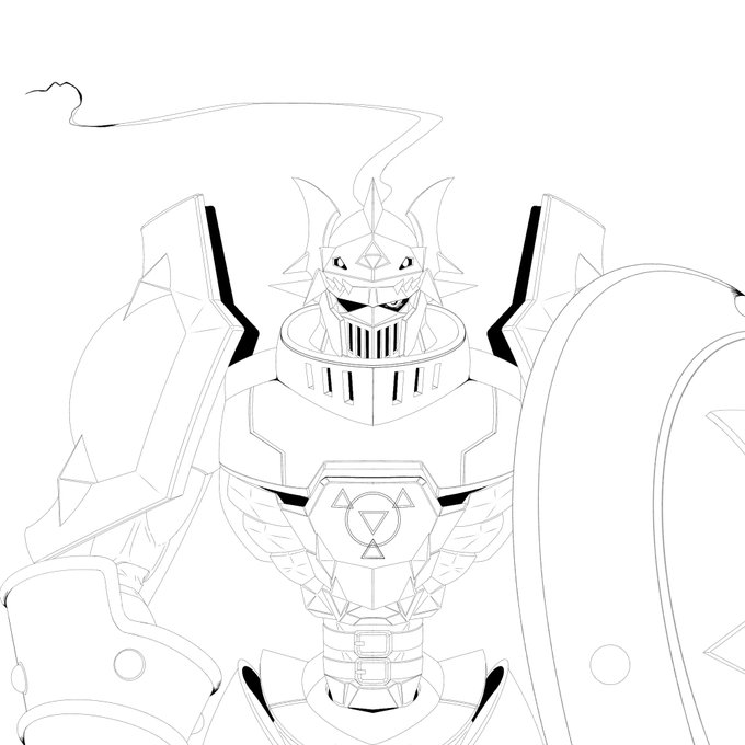 過去の線画を乗せて描いた気になる作戦 