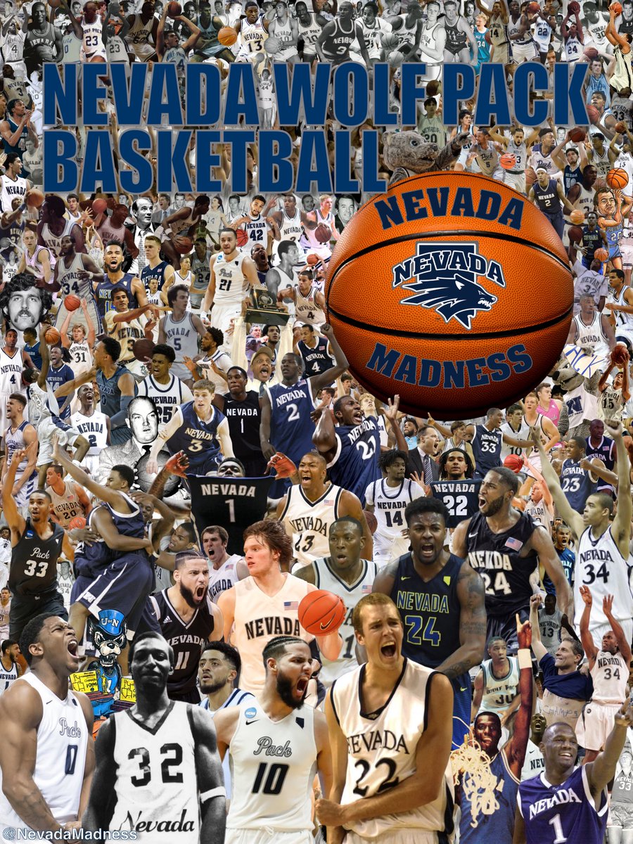 NevadaMadness's tweet image. With March Madness coming up I decided to make a Nevada version of the old yearly Sports Illustrated March Madness covers they used to make! I used the photos of 172 different Nevada Basketball players to make this! Such a rich history we have in our program! #BattleBorn