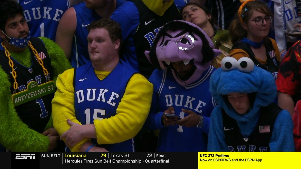 Duke Fans Crying