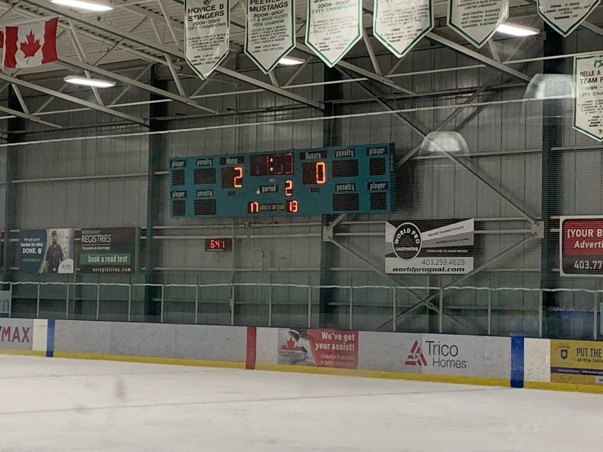 Northstars add to their lead in the second.  2-0 heading to the third.