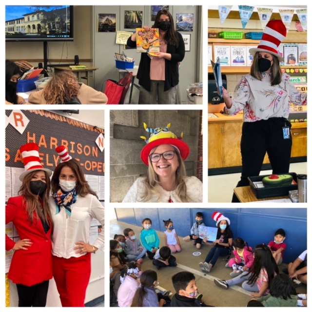HarrisonPUSD's tweet photo. So grateful of our @PomonaUnified  community for their warm visit to Harrison, home of the PAWsitive Tiger Scholars during Read Across America celebration- @2KatShoPUSD @AHedrick626 @JFrancev @sanmartinpusd, Brothers Forum and staff! #literacy https://t.co/G7J8slzh1b