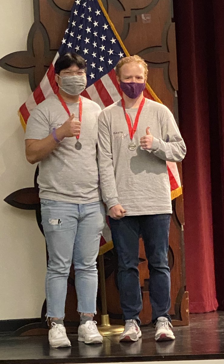 Congrats to Justin and Gavin on 🥈 in Environmental Chemistry!