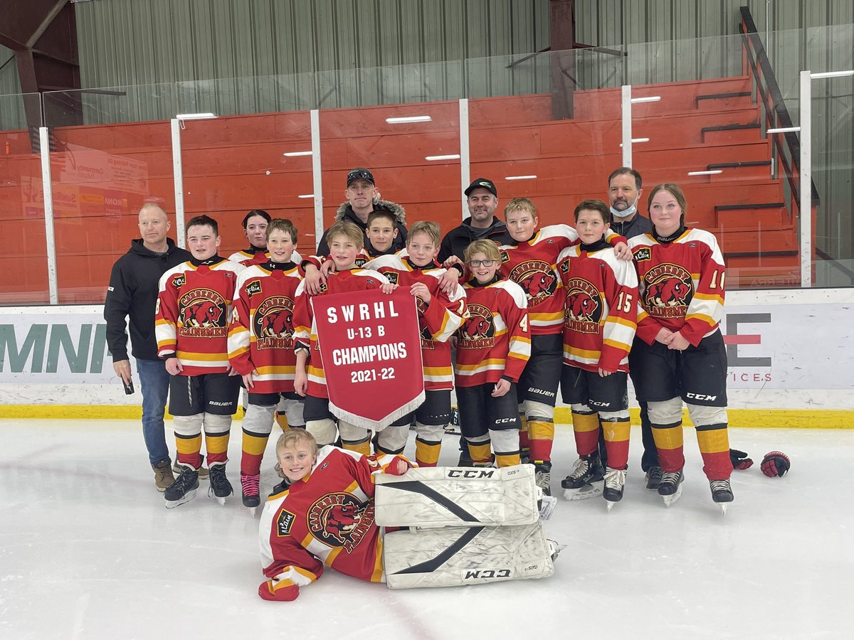 Congratulations to the U13 Carberry Plainsmen Southwest West Hockey League B side champions