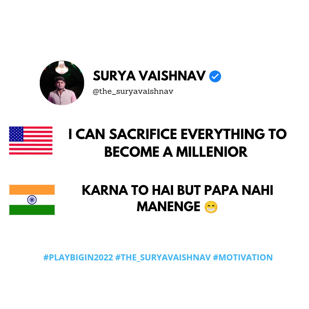 digital__surya's tweet photo. Do you agree with this ❗

Follow :- @the_suryavaishnav 

@leadsguru.in 

#motivationalquotes 
#motivationalspeaker 
#enspire 
#milleniormindset 
#foreigner 
#indians https://t.co/WH8Obcwovw