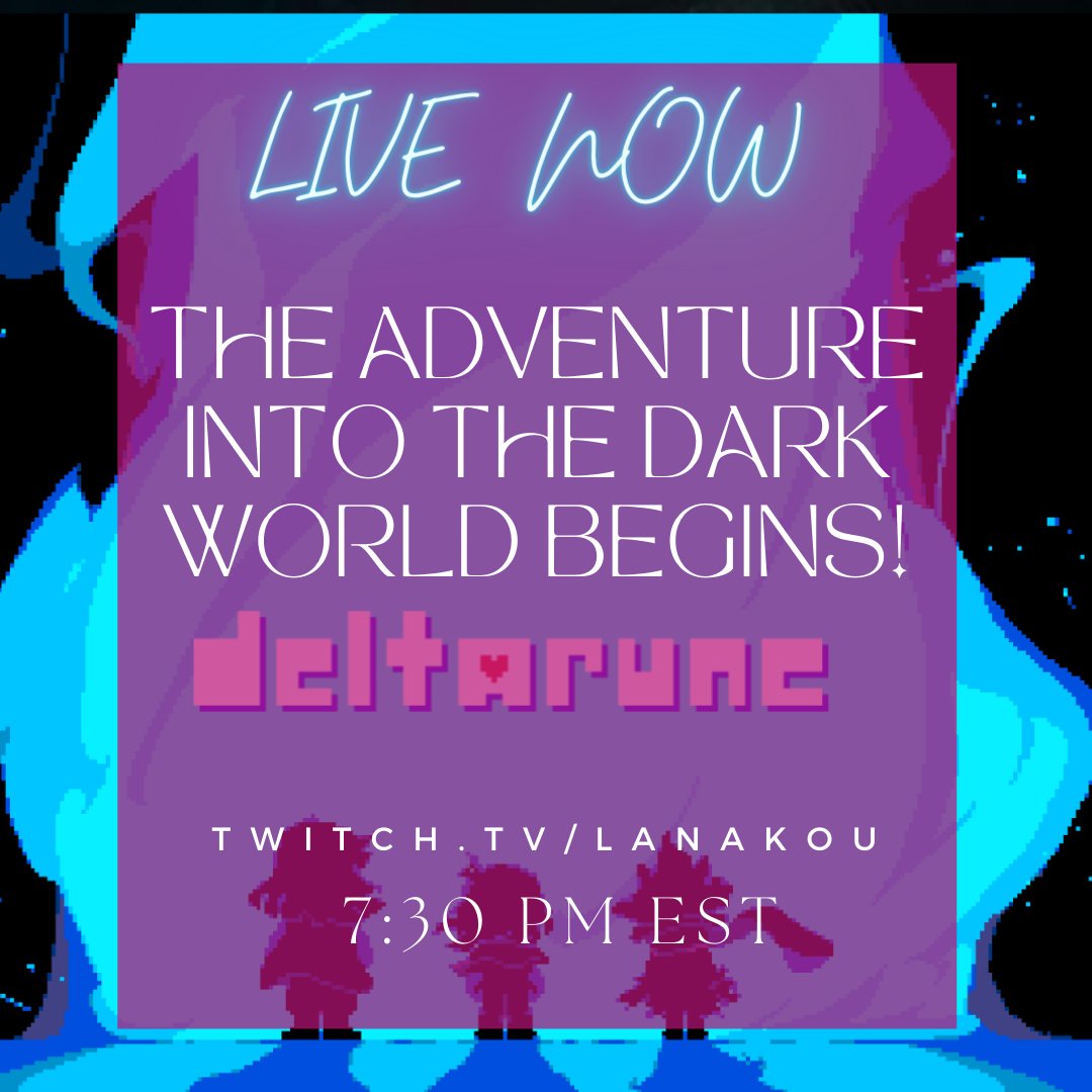 AkouStreamTeam's tweet photo. We are live now!
https://t.co/N4tFoskiok 
🎮🎮🎮🎮
#twitch #twitchtv #twitchstreamer #pcgames #rpg #adventuregame #adventure #platformgame #indiegame #deltarune https://t.co/SUnwQMYavC