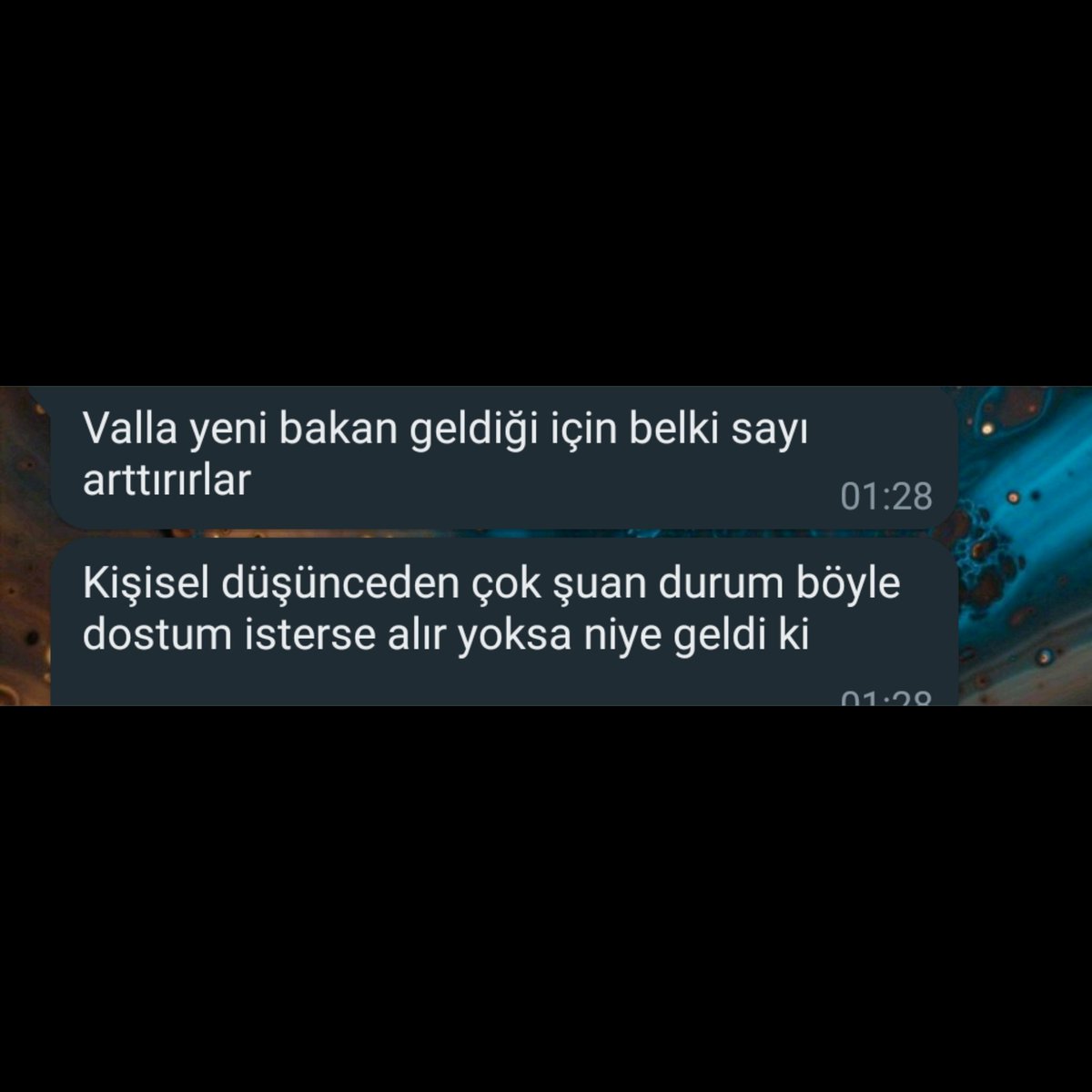 Sayın Bakanım <a href="/VahitKirisci/">Prof.Dr.Vahit Kirişci</a> ;Hayatımız adına yalvarıyoruz.
Sizin bu sayıya müdahale edebileceğinize ve başarılı olacağınıza da Bütçeden teyit var.
Bağırıyorum sesim çıkmıyor.Bu imkan olmasa bu bize denilmezdi.
Vebal almayın tevekkül edin bir kez girişimde bulunun <a href="/ademdinc_/">Adem Dinç</a>