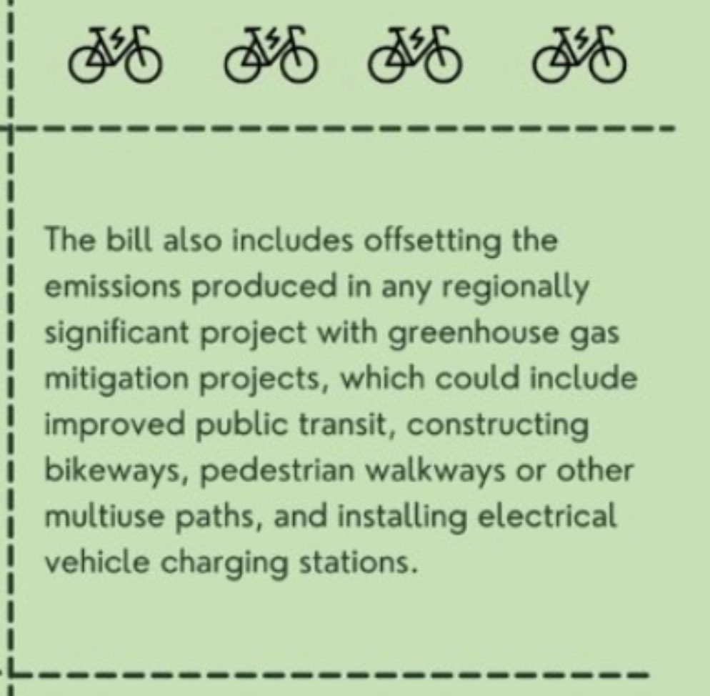 JimJinksCT's tweet photo. IMHO this provision of SB4 (โclean air billโ) may be one of the most impactful parts of the bill. #trafficreduction #carbonoffsets #greenmodal #modechoice @bikewalkct @TransportHTFD @bici_co https://t.co/J2IEIi5nVb