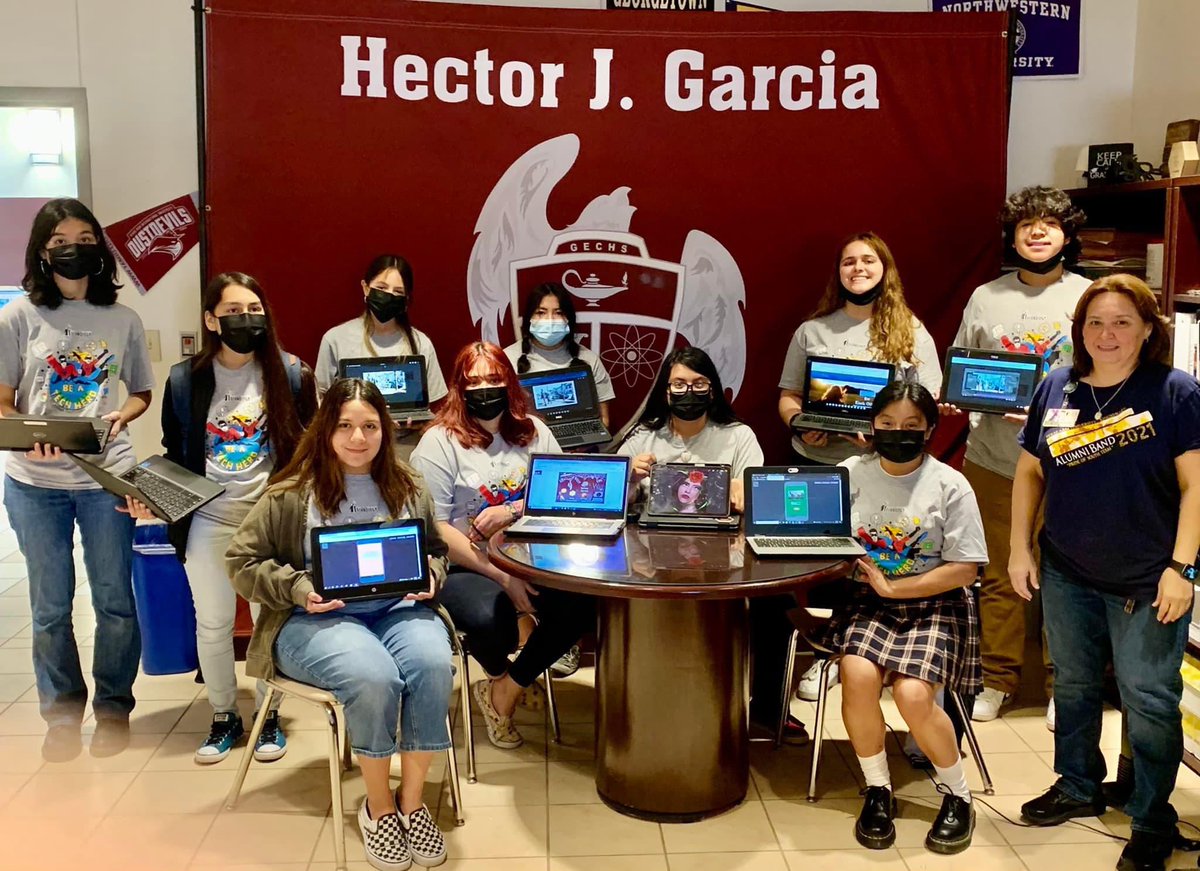 GarciaECHS's tweet photo. CONGRATULATIONS TO GECHS for being crowned back to back LISD Technology Expo Grand Champions. A round of applause to all the students who made this possible. #PhoenixPride #GECHS #hardworkpaysoff https://t.co/o4VN4O5DwZ