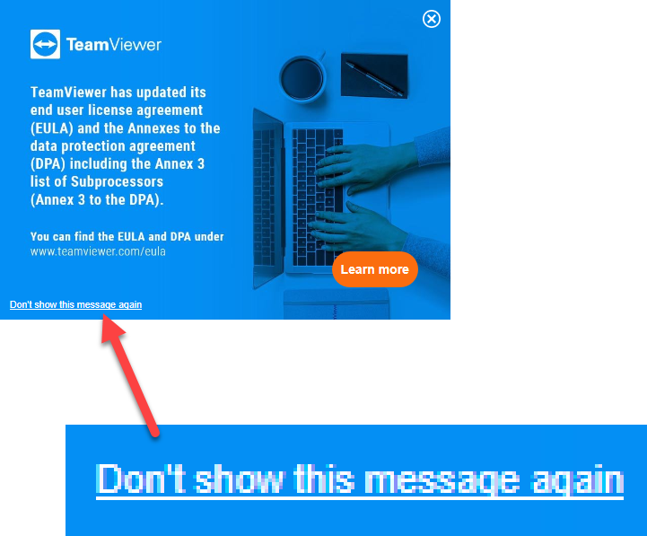 AntDowling's tweet photo. Hey @Teamviewer, do you know what this means? (if so, then it's broken, keeps showing me it).

#DontShowThisMessageAgain  #YeahRight https://t.co/Xo8x81HWn5