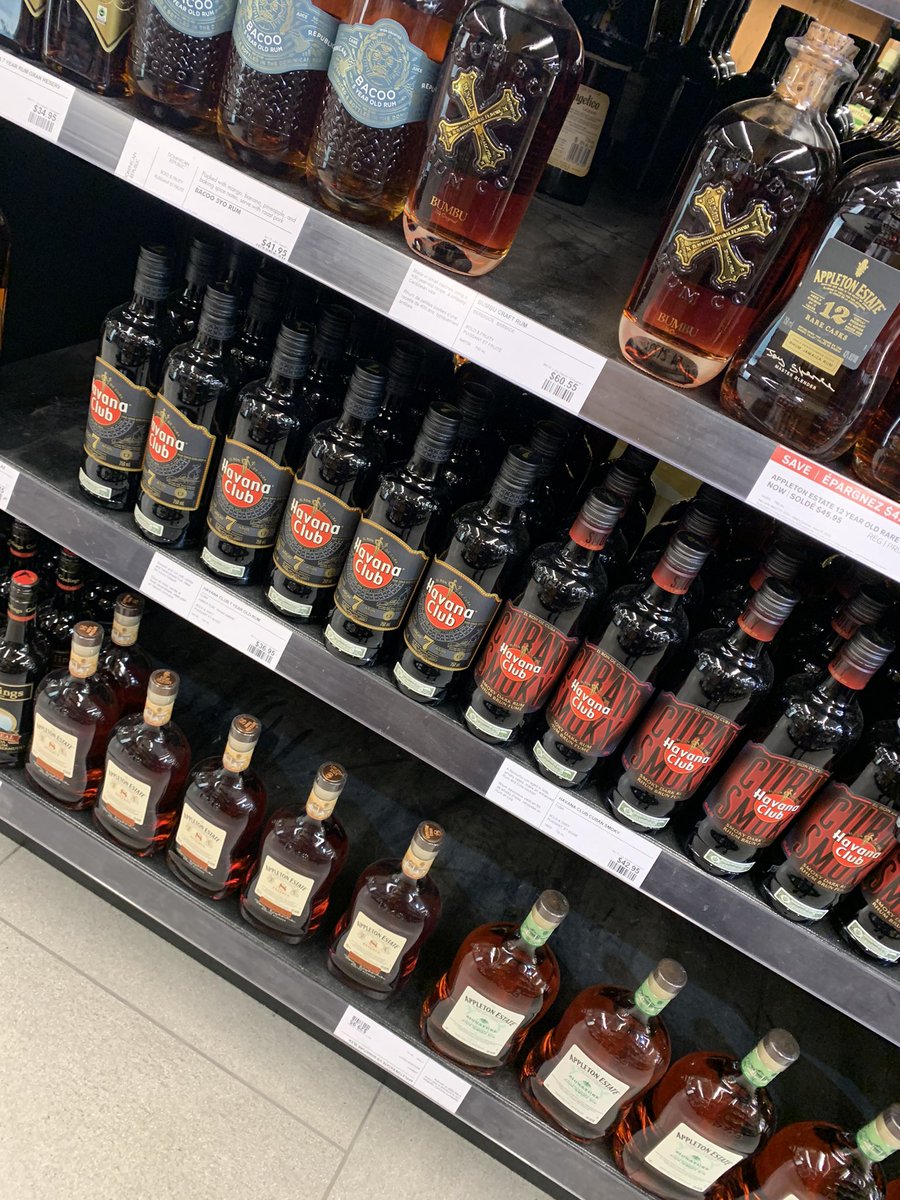 Hay mas ron cubano aquí en Canadá que en cualquier tienda cubana😂 ¿Coincidencia? No lo creo ¿Bloqueo? Sisisi claaaro ¿Diazkanel? Sin casa😔