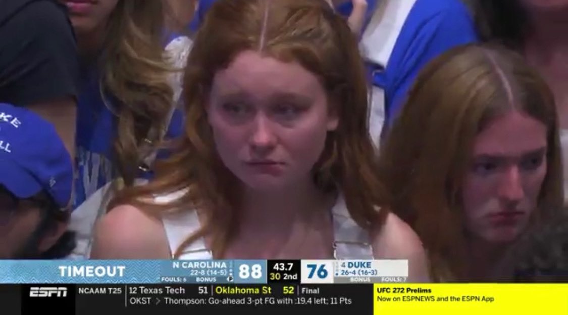 Duke Fans Crying